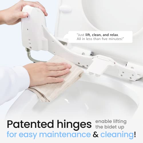 LUXE Bidet NEO 185 Plus - Innovative Toilet Seat Attachment, Dual Nozzles, 360° Clean