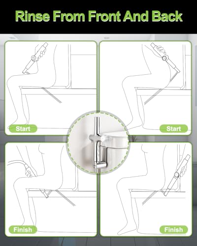 Feminine and Rear Wash Bidet Sprayer - Easy Install, Dual Nozzle Toilet Attachment