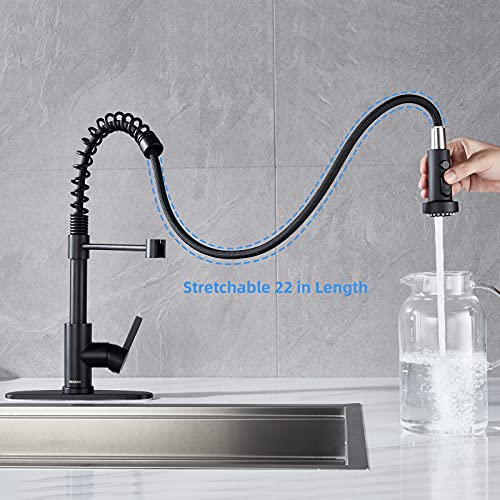 GUUKAR Modern Pull Down Kitchen Faucet with Spring Mechanism