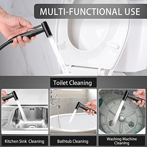 Premium Stainless Steel Handheld Bidet Sprayer Set with Complete Accessories