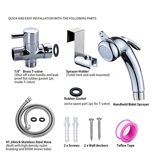 Handheld Bidet Sprayer Kit for Toilets & Baby Diapers